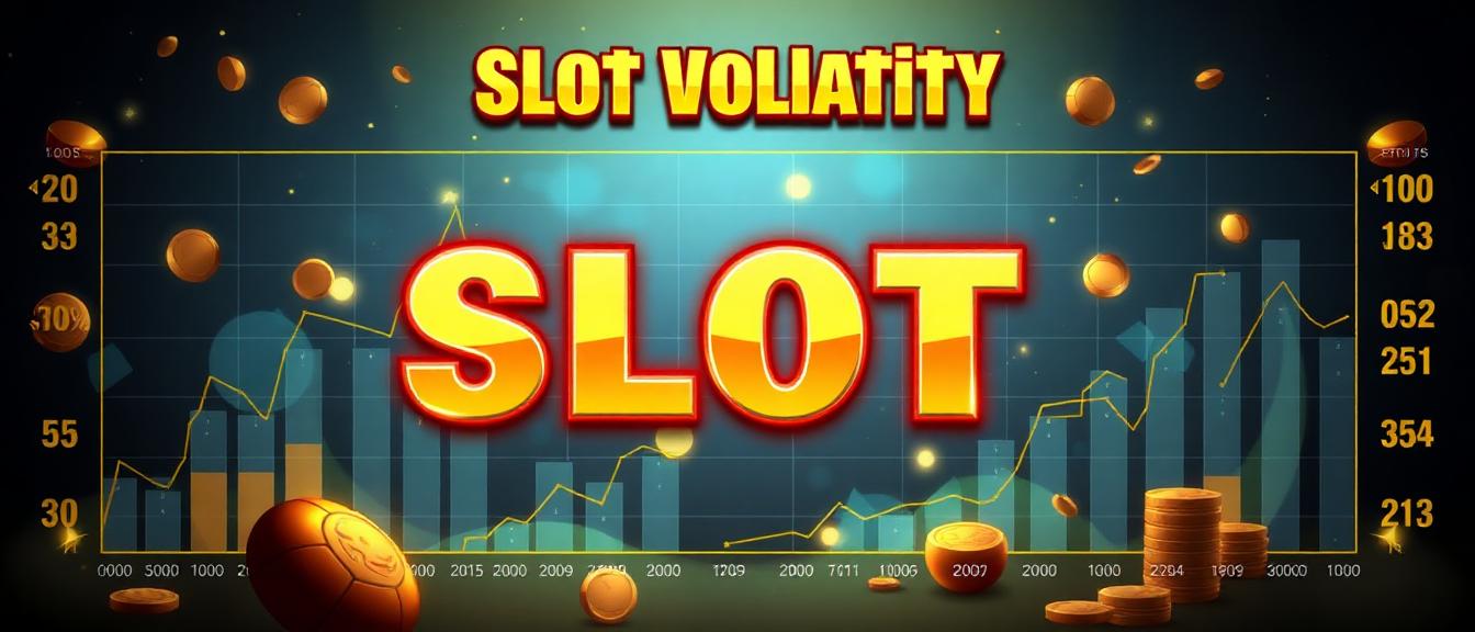 Data visualisation showing two graphs side by side comparing low volatility smooth line versus high volatility spiky line with RTP percentage overlay