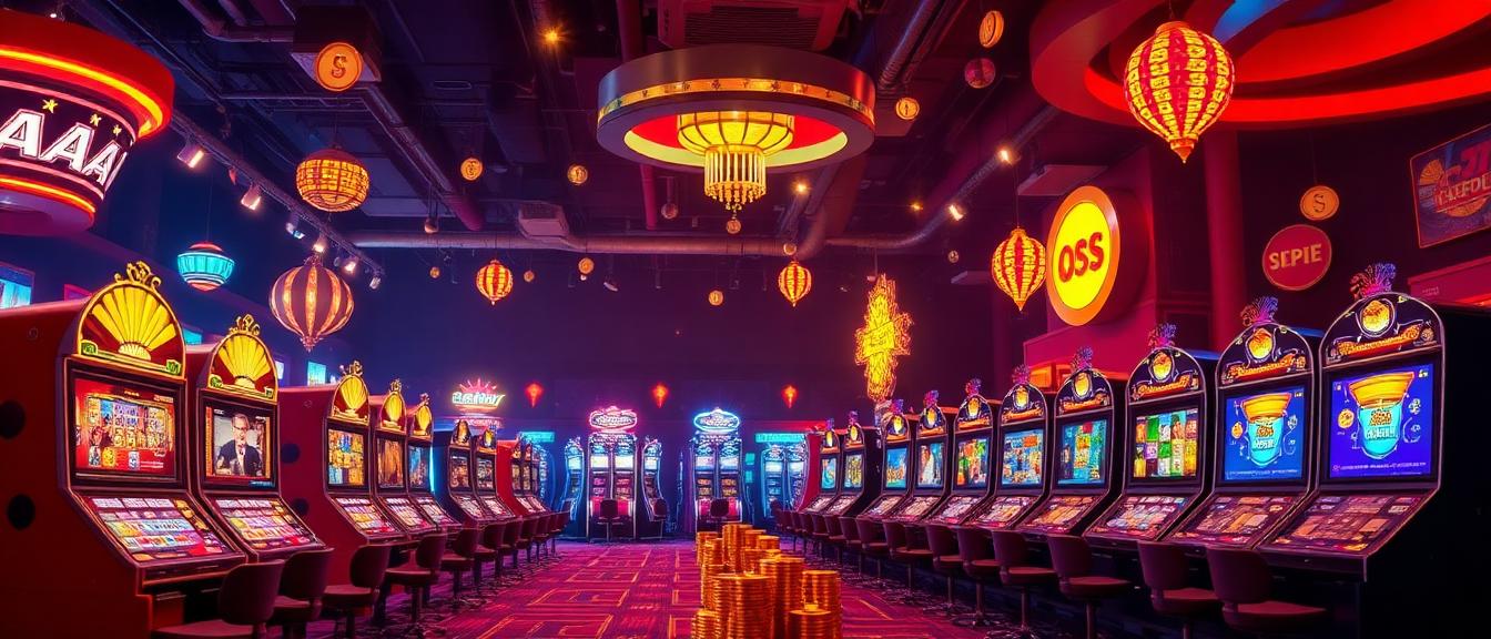 Illustration of a friendly social casino interface on a tablet screen with virtual coins and smiling player avatars